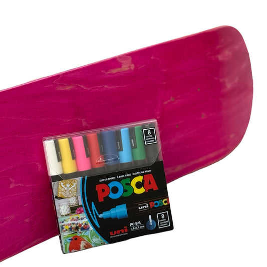 Posca Paint Marker Set & Blank Deck Bundle