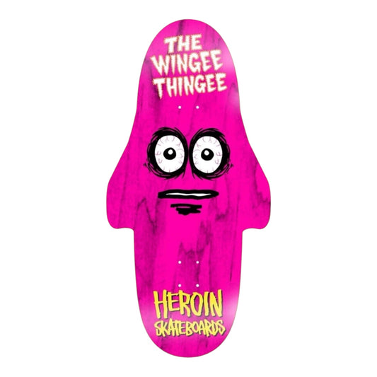 Heroin Skateboard Deck Wingy Thingee - Pink - 15.25" x 31"