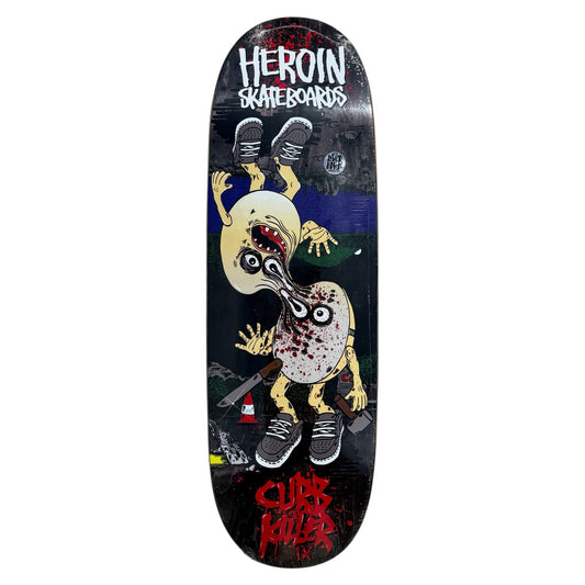 Heroin Curb Killer Merged Skateboard Deck 10” Wide Egg