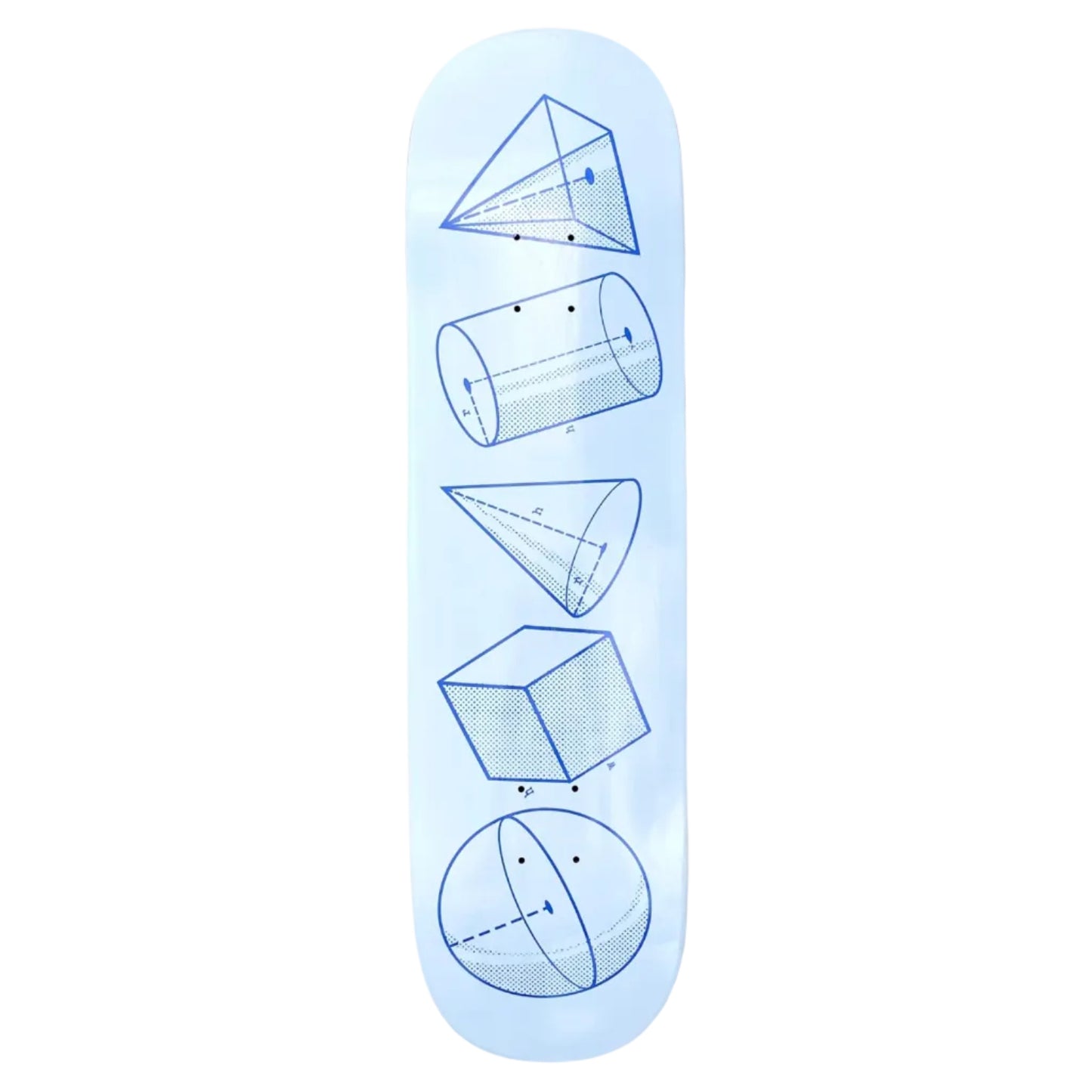 "Geometric Solids" skateboard deck