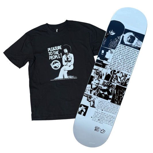 “Pleasure to the People” Small T-Shirt & "Revolt" Deck Bundle