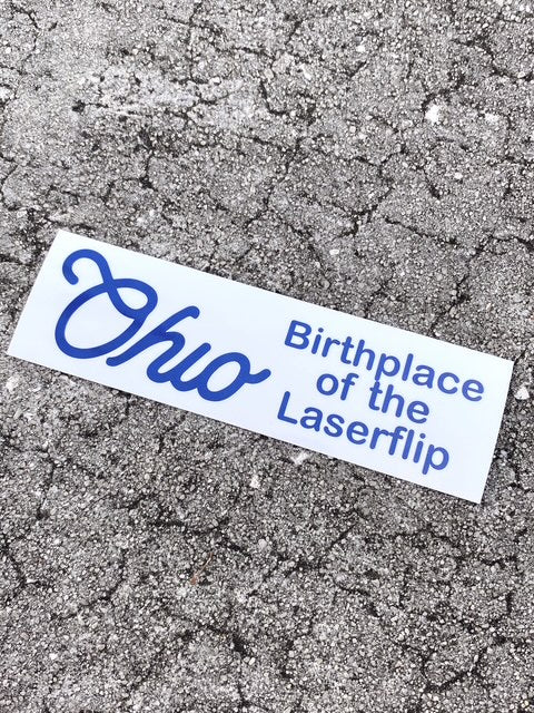Ohio Birthplace of the Laserflip - Bumper Sticker – Shapes Direct